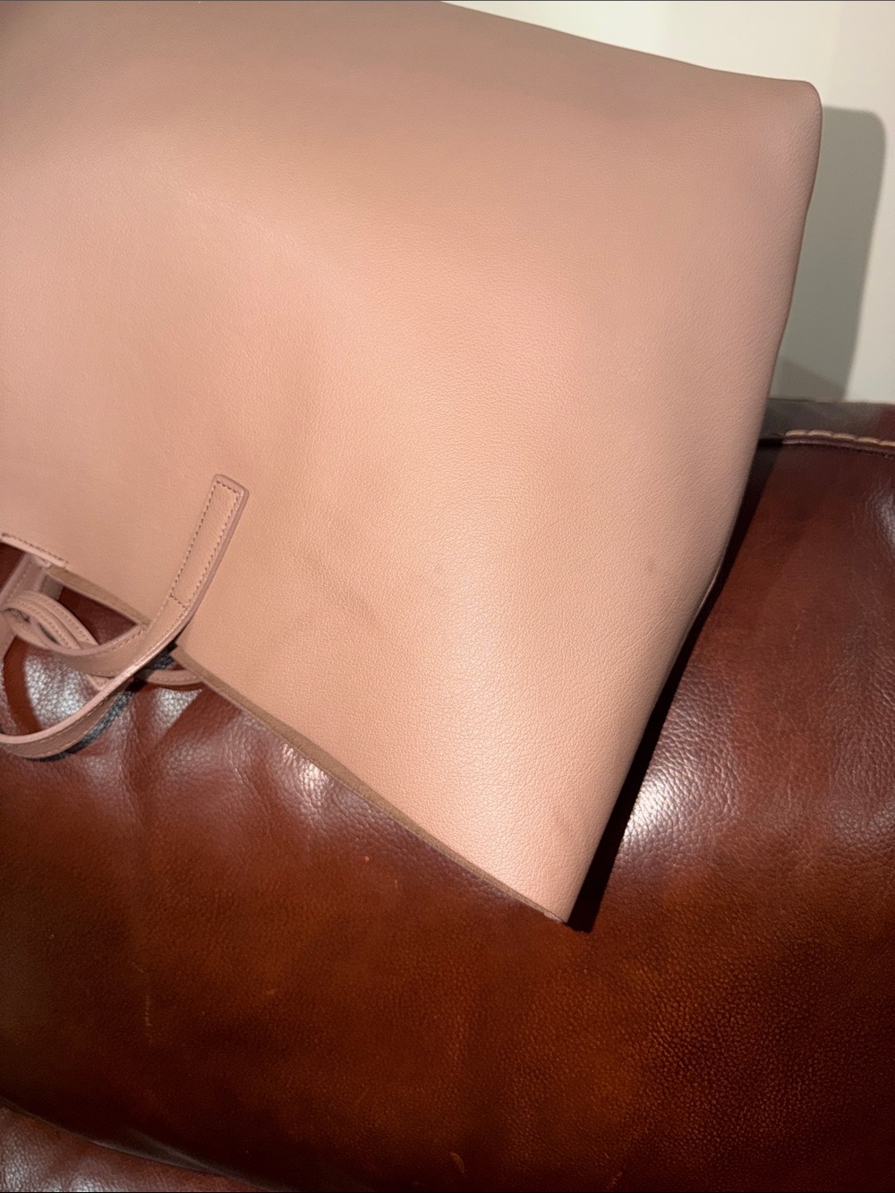 ‼️Authentic Saint Laurent YSL Leather Shopping Tote Shoulder Bag - Picture 4 of 14